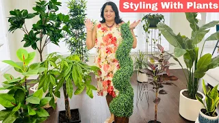 How to STYLE and DECORATE Home with Plants | PLANT TOUR | Interior Design Tips with Planters