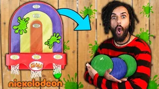 Playing THE NICKELODEON GAK TOSS CHALLENGE FROOM 2001 GAK BASKETBALL! *G&S 2* *LOSER EATS THE GAK..*