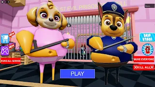 PAW PATROL SKYE BARRY'S PRISON RUN Obby New Update Roblox - All Bosses Battle FULL GAME #roblox