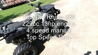 Tao Tao Rhino 250 Top Speed Test