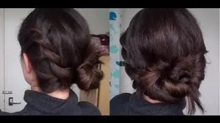 HOTD #7 Rope braided side bun elegant boho updo tutorial (easy how to )  Vintagious