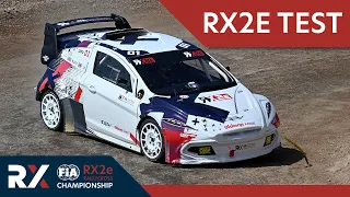 NEW Electric Rallycross Car Test. Drivers test the new RX2e electric race car.