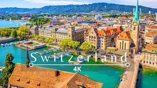 Switzerland [4K] Wonderful Cinematic Drone Footage+ Relaxation Music