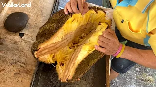 波羅蜜、椰子新鮮現切！台灣街頭驚人的水果切割技巧