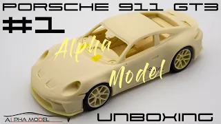 Alpha Model 1/24 Scale Model Car Kit Porsche 911 GT3 unboxing