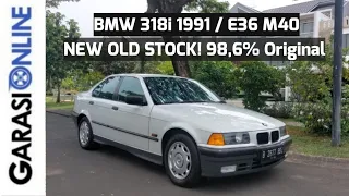 BMW 318i 1991 NEW OLD STOCK | #89 E36 M40 Low KM, Original 98,6 %, seperti baru keluar dari pabrik!