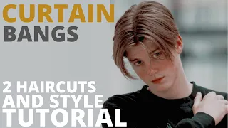 CURTAIN BANGS Hair Tutorial: Haircut and Hairstyle || Hair Style