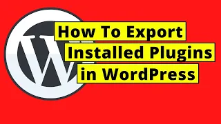 How To Export Your Installed Plugins in WordPress