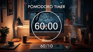 60/10 Pomodoro Timer 🕊️ Relaxing Lofi, Deep Focus Pomodoro Timer, Stay Motivated 💻 Focus Station
