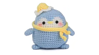 Penguin-1：How to crochet Penguin's head and body？