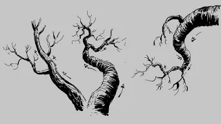 How to Draw tree branch with shadow ll छाया के साथ पेड़ की शाखा कैसे बनाएं