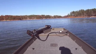 Jon boat with 15 HP Evinrude toping 28 MPH.