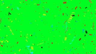 Colorful Confetti Explosion on Green Screen Background HD1080