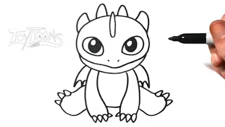 How to Draw Toothless | Cute & Easy!