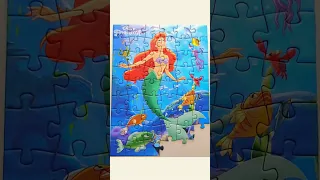 The little Mermaid Ariel. Disney Princess Puzzle for toddlers.
