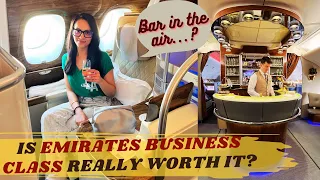 On Air Bar with Unlimited Drinks | Is Emirates Business Class really worth the money?