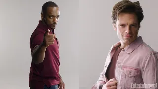 Anthony Mackie and Sebastian Stan dancing