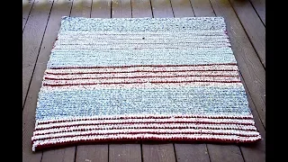 Beginners: Crochet rectangle rag rug. Runner rag rug. Entryway rag rug. How to crochet fabric strips
