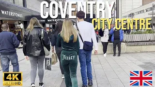 Coventry City Centre Walking Tour in 4K📸 - United Kingdom 🇬🇧