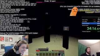 Xqc reacts to Forsen Minecraft play