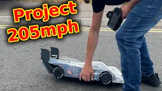 World's FASTEST RC Car project 1st run