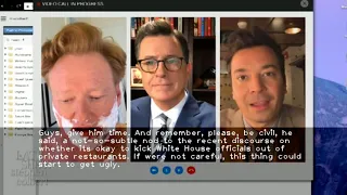 'Lowlife' Stephen Colbert  'lost soul' Jimmy Fallon and 'civil' Conan O'Brien join together against