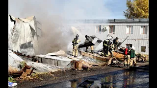 Силы Казанского гарнизона ликвидировали крупный пожар в Казани
