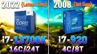 Core i7 920 (2008) vs Core i7 13700K (2022) | 14 Years Difference | How Much is the Bottleneck?