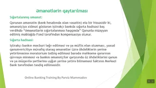 Bankın ləğvi, əmanətçilərə kompensasiya ödənilməsi(Compensations for depositors of liquidated banks)