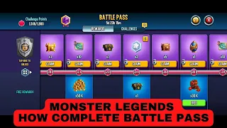 Monster Legends | How to Complete Battle Pass | Gameplay walkthrough