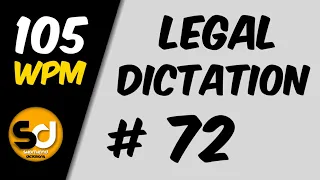 # 72 | 105 wpm | Legal Dictation | Shorthand Dictations