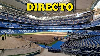 🔴 COLOCACIÓN QUINTO CÉSPED 🔴 Obras Santiago Bernabéu 🚧