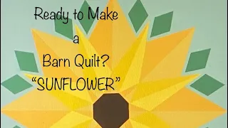 Barn Quilt SUNFLOWER #How to Draw your FREE pattern #summertime
