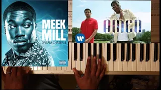 MEEK MILL ft DRAKE - AMEN (PIANO TUTORIAL) Bb Major