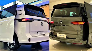 New Volkswagen MULTIVAN 2023 vs New ID.BUZZ 2023 - Exterior Comparison by Supergimm