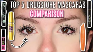 TOP 5 DRUGSTORE MASCARAS COMPARISON PT. 2 | 8 Hour Wear Test | THE BEST DRUGSTORE MASCARAS 2020