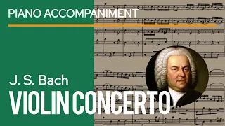 Bach - Violin Concerto in A minor BWV 1041 1st Mov. Allegro Piano Accompaniment | violin play along