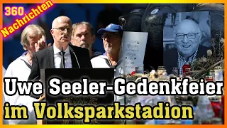 Uwe Seeler-Gedenkfeier mit Trauerfeier im Hamburger Volksparkstadion.