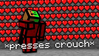 Minecraft UHC but every time you CROUCH, you instantly HEAL.