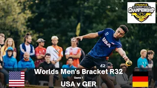 2022 Spikeball x IRF Worlds | Men's Round of 32 | Game 1 | USA v GER | Spikeball Roundnet