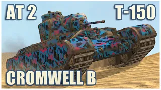 Cromwell B, T-150 & AT 2 (1 vs 6) • WoT Blitz Gameplay