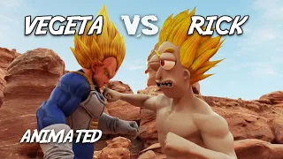 Super Saiyan Rick Sanchez VS Vegeta & Goku In Rick and Morty Dragon Ball [PARODY]