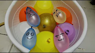 Popping Balloon | Pop Colorful Water Balloons!! (slow motion)
