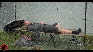 4" of Rain - In the Storm, In the Heavy Rain, with the Lightning - Truck Camping with a Massive Tent