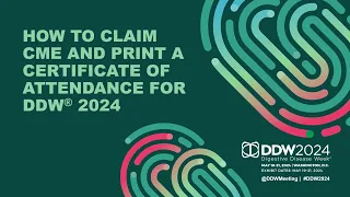 How to Claim DDW 2024 CME