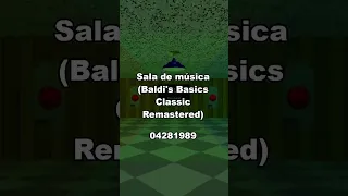 Todos os códigos secretos de Baldi's Basics até o momento (22/07/2023) #shorts #baldi #baldisbasics