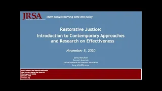 Restorative Justice Introduction to Contemporary Approaches