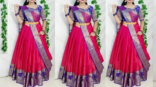 Orgenza Saree drape this style looks more elegant /Saree lehnga draping styles/How to wear saree