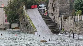 Penzance Massive High Tide - Inches away from Flooding - Cornwall 4K