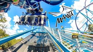 Manta Roller Coaster On Ride 4K POV Normal and Horizon Locked SeaWorld Orlando 2023 01 30